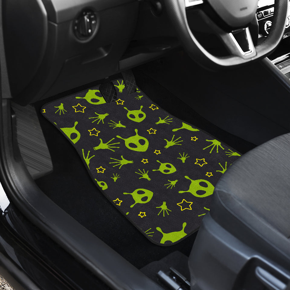 Alien Pattern Print Design 02 Front and Back Car Mats