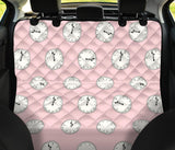Clock Pattern Pink Blackground Dog Car Seat Covers
