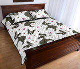 Boston terrier dog hearts vector pattern Quilt Bed Set