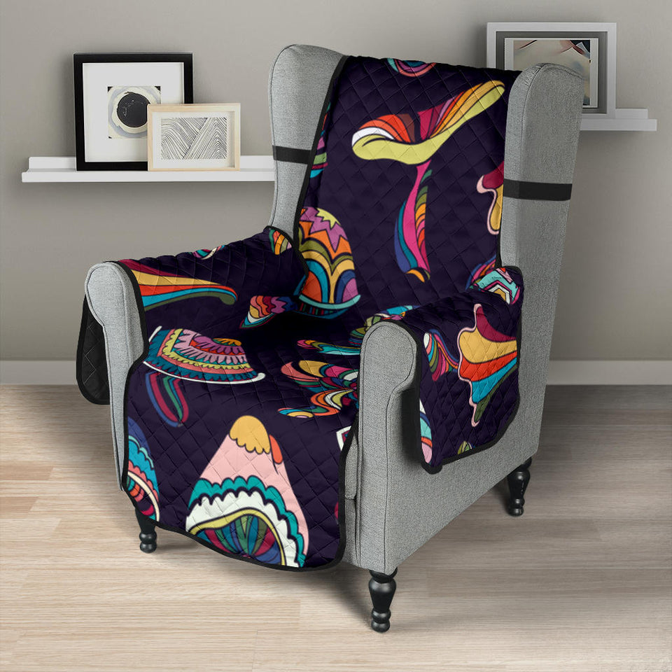 Colorful mushroom pattern Chair Cover Protector