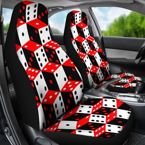 Dice Pattern Print Design 02 Universal Fit Car Seat Covers