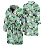 Pelican Pattern Print Design 01 Men's Bathrobe