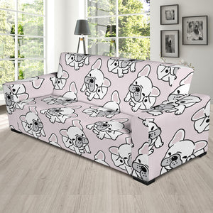 Cute French Bulldog Pattern Sofa Slipcover