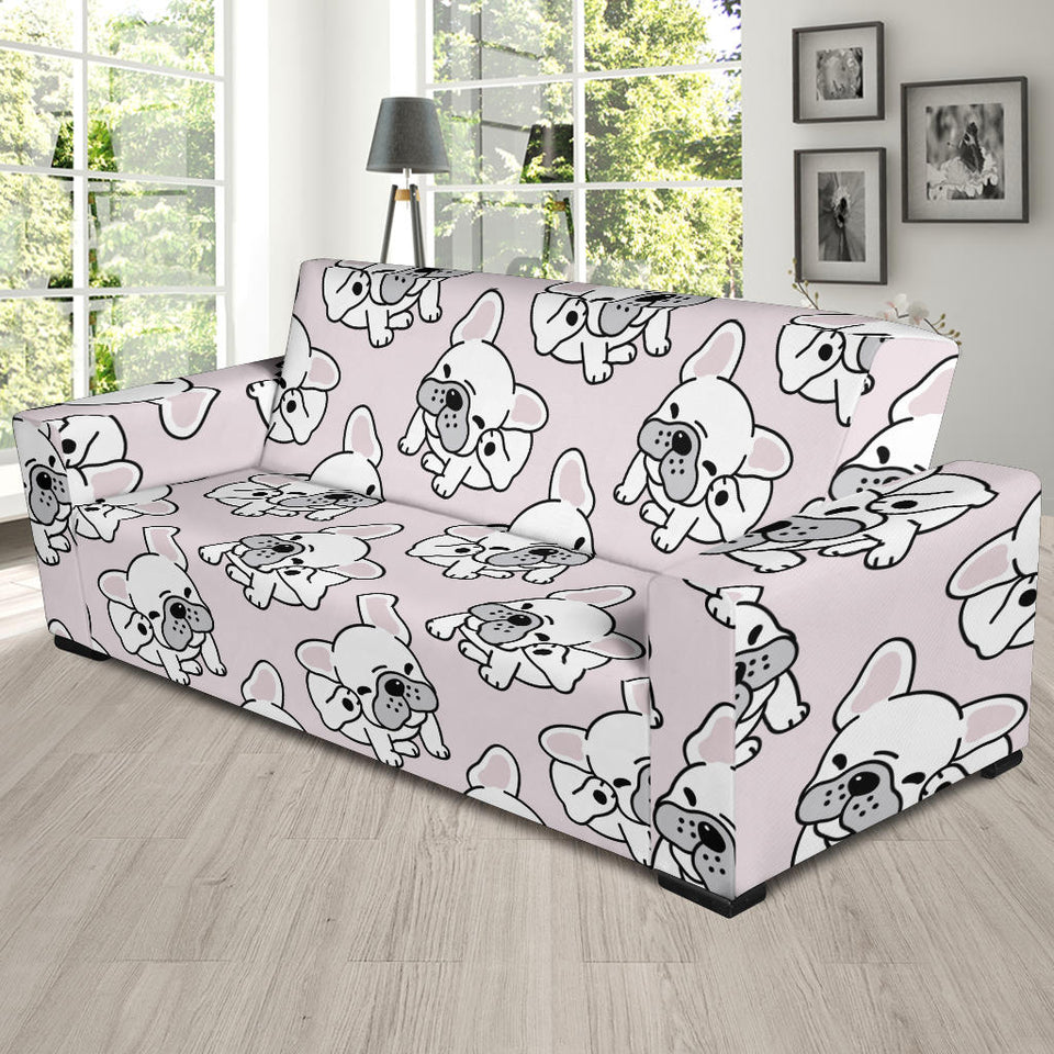 Cute French Bulldog Pattern Sofa Slipcover