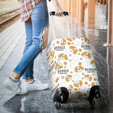 Cute Beagle Dog Pattern Background Luggage Covers