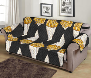 French fries dark background Sofa Cover Protector