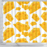 Cheese Slice Pattern Shower Curtain Fulfilled In US
