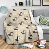Cute Siberian Husky Premium Blanket