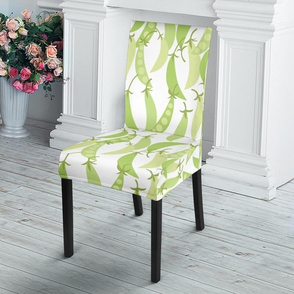 Green Peas Pattern Print Design 03 Dining Chair Slipcover