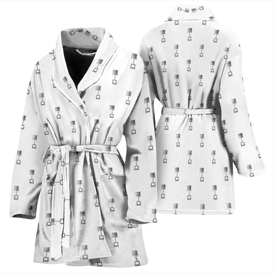 Engine Piston Background Pattern Print Design 01 Women's Bathrobe