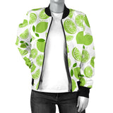 Lime Design Pattern Women'S Bomber Jacket