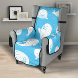 Cute white sea lion seals pattern Chair Cover Protector