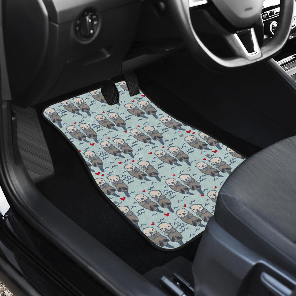 Lovely Sea Otter Pattern Front Car Mats