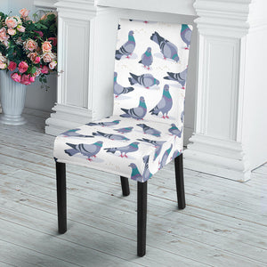 Pigeon Pattern Print Design 03 Dining Chair Slipcover