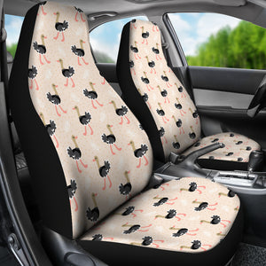 Ostrich Pattern Print Design 05 Universal Fit Car Seat Covers