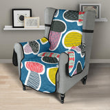 Colorful mushroom design pattern Chair Cover Protector