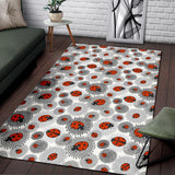 Ladybug Pattern Print Design 05 Area Rug