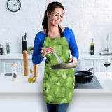 Broccoli Pattern Green Background Adjustable Apron