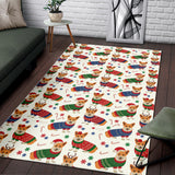 Corgi Christmas Pattern Area Rug
