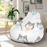 Cute Siberian Husky Pattern Bean Bag Cover