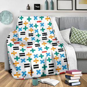 Math Pattern Print Design 05 Premium Blanket