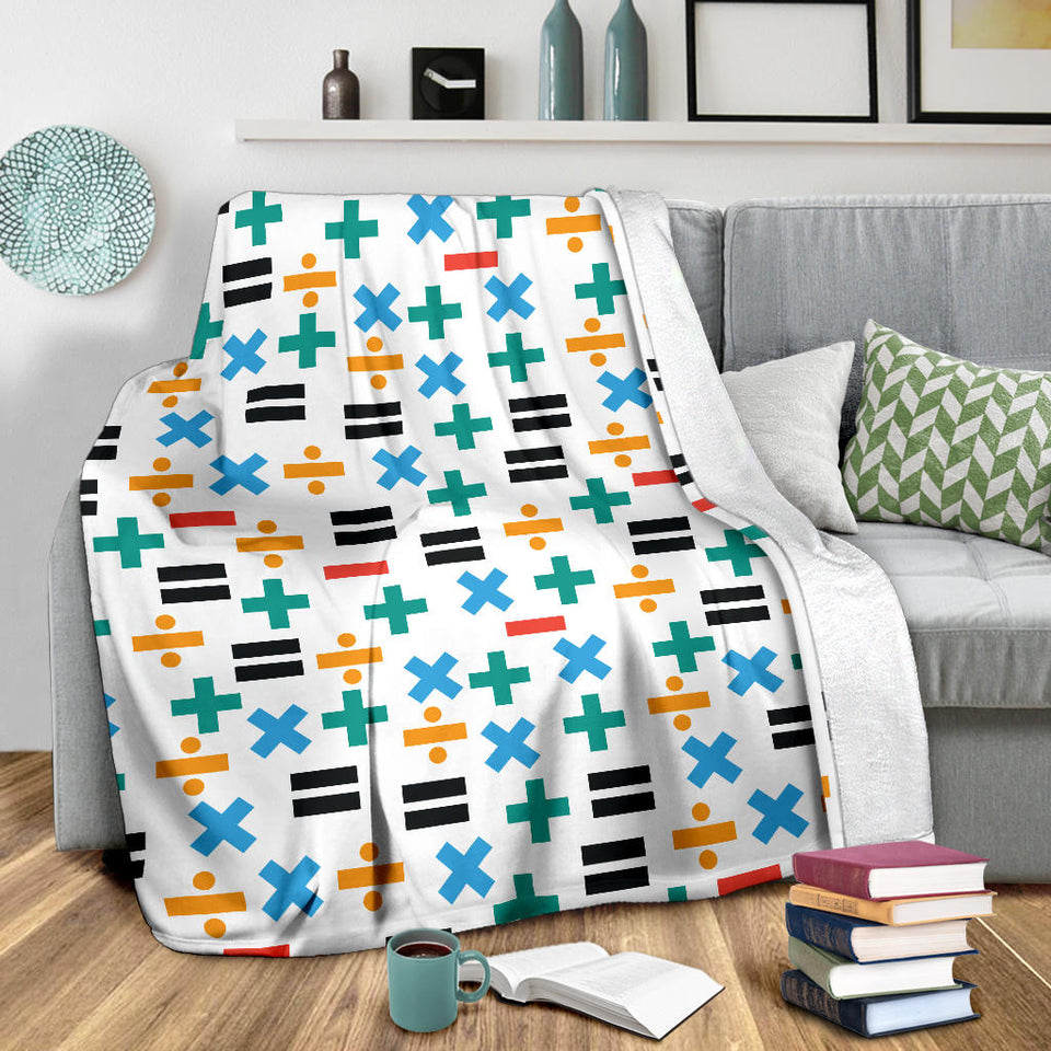 Math Pattern Print Design 05 Premium Blanket