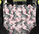 Zebra Pink Flower Background Dog Car Seat Covers