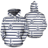 Anchor Rope Nautical  Pattern Men Women Pullover Hoodie