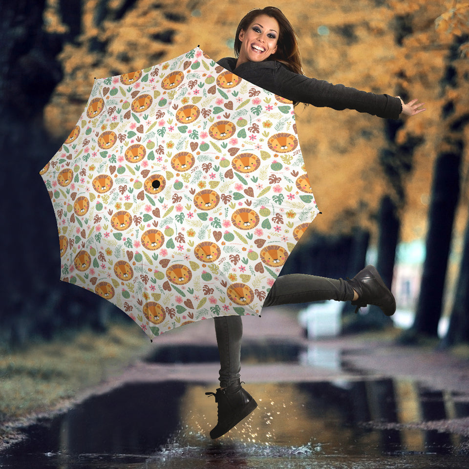 Lion Pattern Print Design 04 Umbrella
