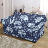 Elephant Tribal Design Pattern Loveseat Couch Slipcover