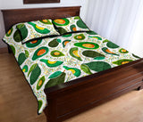 Avocado design pattern Quilt Bed Set