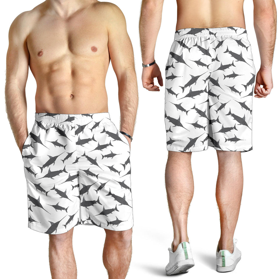 Swordfish Pattern Print Design 04 Men Shorts