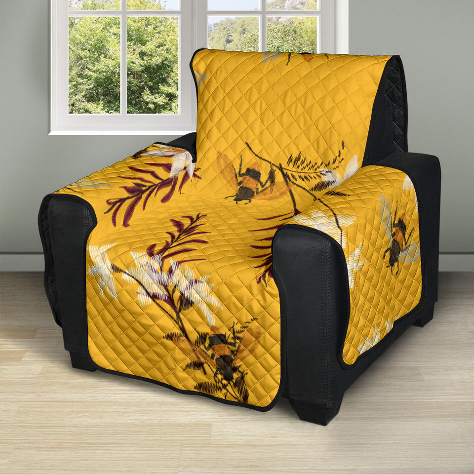 Bee flower pattern Recliner Cover Protector