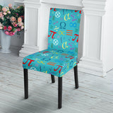 Math Pattern Print Design 02 Dining Chair Slipcover