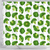 Cute Broccoli Pattern Shower Curtain Fulfilled In US