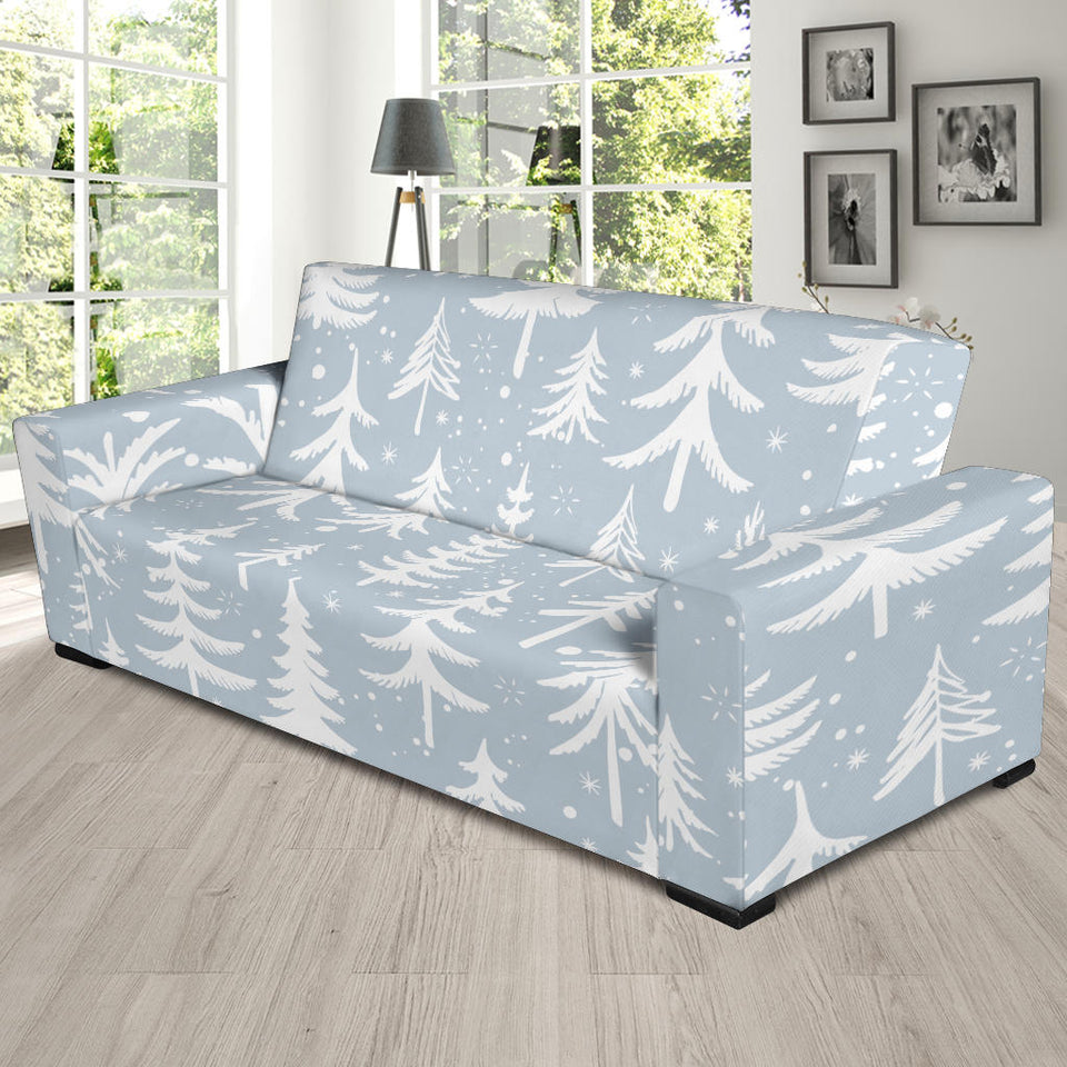 Christmas Tree Winter Forest Pattern Sofa Slipcover