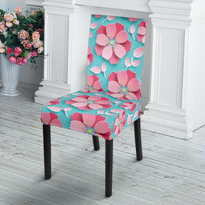 3D Sakura Cherry Blossom Pattern Dining Chair Slipcover