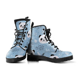 Cute Panda Pattern Leather Boots