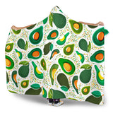 Avocado Design Pattern Hooded Blanket