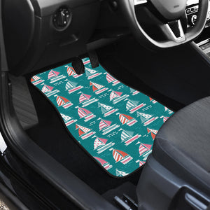 Cute Sailboat Pattern Front Car Mats