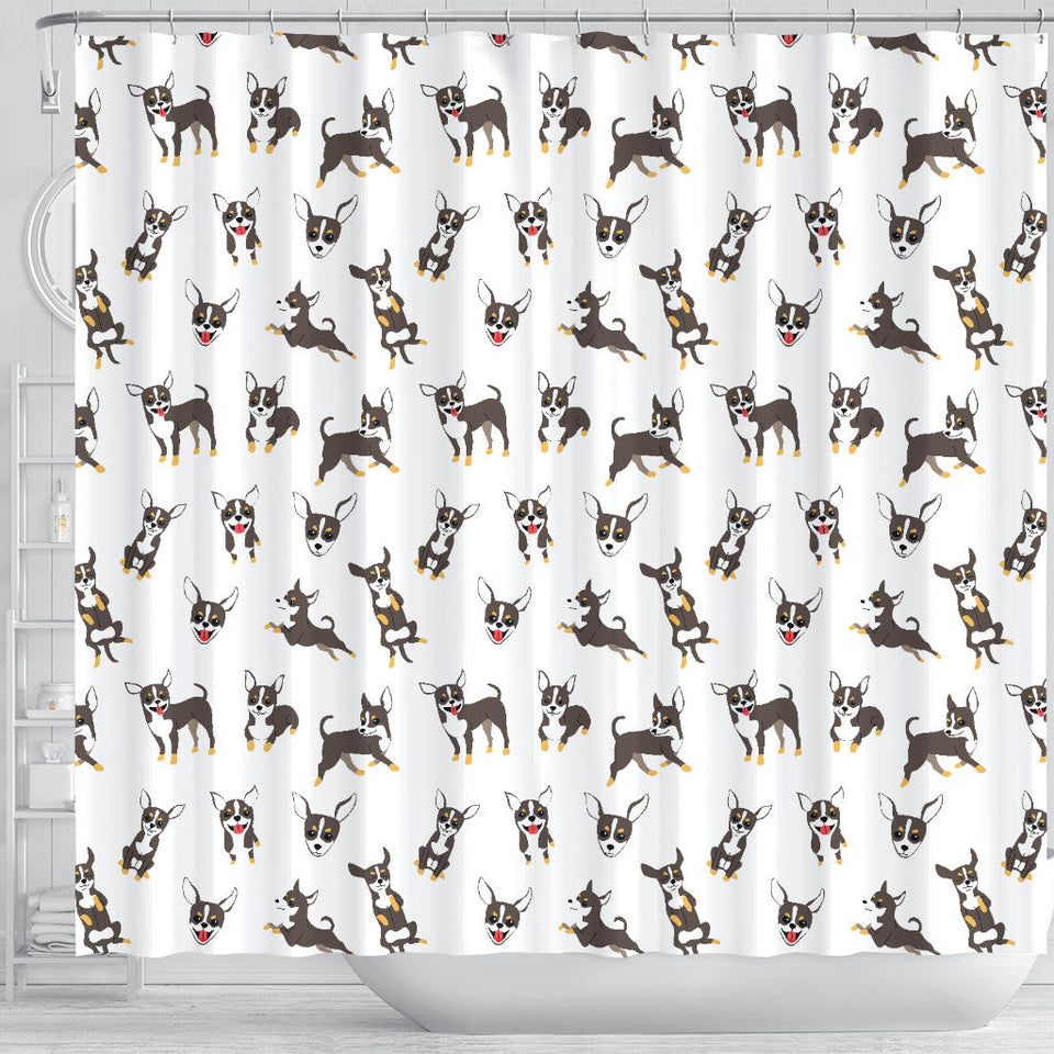 Chihuahua Dog Pattern Shower Curtain Fulfilled In US