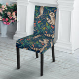 Raccoon Tropical Leaves Pattern Dining Chair Slipcover