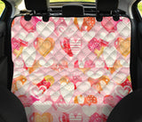 Hand Drawn Heart Design Pattern Dog Car Seat Covers