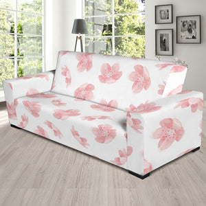 Pink Sakura Cherry Blossom Pattern Sofa Slipcover