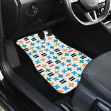 Math Pattern Print Design 05 Front Car Mats