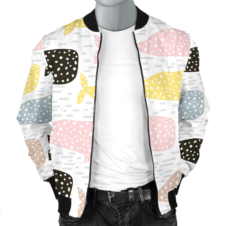 Whale Dot Pattern Men'S Bomber Jacket
