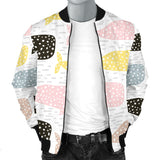 Whale Dot Pattern Men'S Bomber Jacket