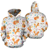 Cute Tribal Fox Pattern Men Women Pullover Hoodie