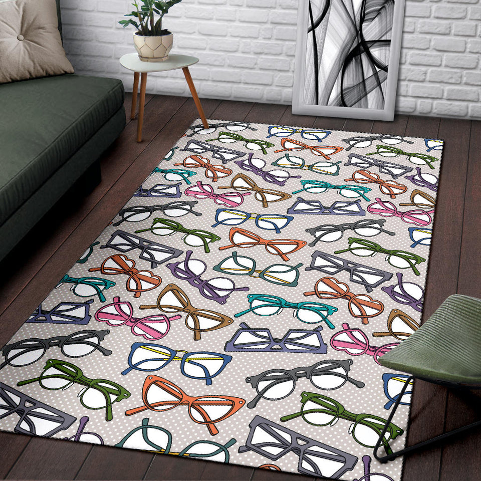 Sun Glasses Pattern Print Design 01 Area Rug