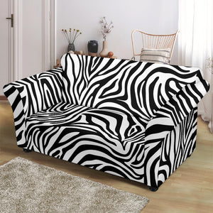 Zebra Skin Pattern Loveseat Couch Slipcover